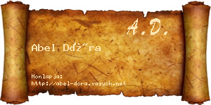 Abel Dóra névjegykártya